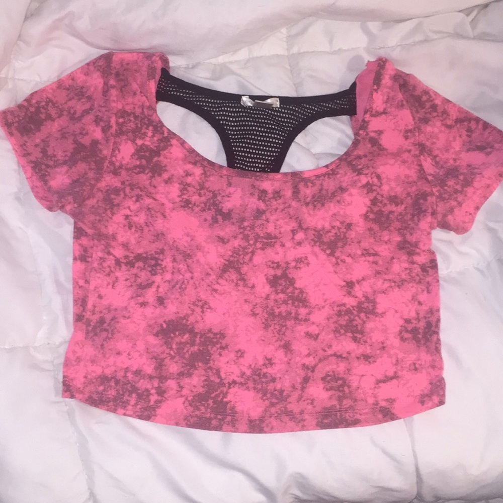 Large pink crop top